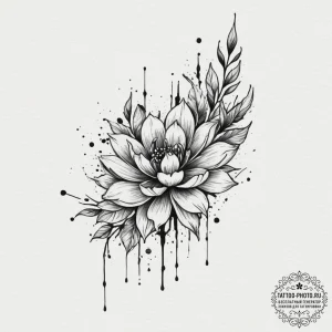 Tattoo design a small, clean linework of a sp... - эскиз тату (№1754611608_0, 08.08.2025 00:06) — tattoo-photo.ru