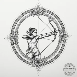 Tattoo sketch a sagittarius archer drawing a... - эскиз тату (№1754611817_0, 08.08.2025 00:10) — tattoo-photo.ru