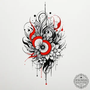 Tattoo sketch a soft focus effect on an abstr... - эскиз тату (№1754612615_0, 08.08.2025 00:23) — tattoo-photo.ru