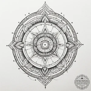 Tattoo sketch a single zodiac glyph with a vi... - эскиз тату (№1754613019_0, 08.08.2025 00:30) — tattoo-photo.ru