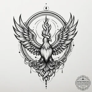Tattoo design a minimalist "respawn" symbol w... - эскиз тату (№1754614029_0, 08.08.2025 00:47) — tattoo-photo.ru