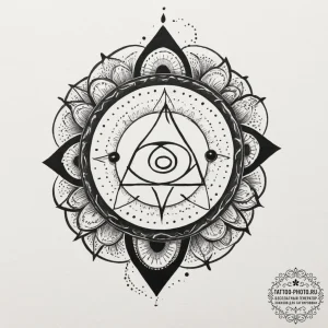 Tattoo design an abstract "aura" surrounding... - эскиз тату (№1754618068_0, 08.08.2025 01:54) — tattoo-photo.ru