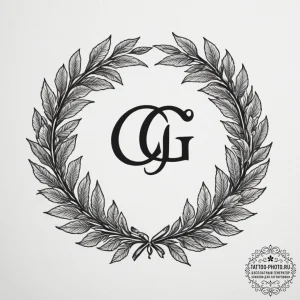 Tattoo design a stylized "gg wp" good game we... - эскиз тату (№1754619271_0, 08.08.2025 02:14) — tattoo-photo.ru