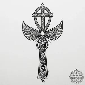 Tattoo sketch an ancient egyptian 'ankh' for... - эскиз тату (№1754620075_0, 08.08.2025 02:27) — tattoo-photo.ru