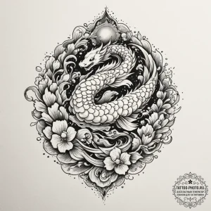 Tattoo design a delicate pearl in an open oys... - эскиз тату (№1754620683_0, 08.08.2025 02:38) — tattoo-photo.ru