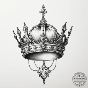 Tattoo sketch a minimalist crown with a singl... - эскиз тату (№1754621093_0, 08.08.2025 02:44) — tattoo-photo.ru