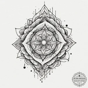 Tattoo sketch an abstract geometric pattern c... - эскиз тату (№1754622101_0, 08.08.2025 03:01) — tattoo-photo.ru
