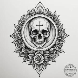 88. tattoo sketch: "treba" rune integrated in... - эскиз тату (№1754628326_0, 08.08.2025 04:45) — tattoo-photo.ru