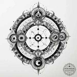 Tattoo design an abstract representation of t... - эскиз тату (№1754630892_0, 08.08.2025 05:28) — tattoo-photo.ru