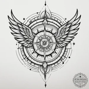 Tattoo design a "speedrun" stopwatch with win... - эскиз тату (№1754632084_0, 08.08.2025 05:48) — tattoo-photo.ru