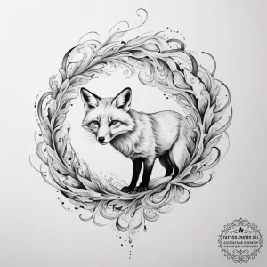 A fox made of swirling smoke - эскиз тату (№1754633078_0, 08.08.2025 06:04) — tattoo-photo.ru