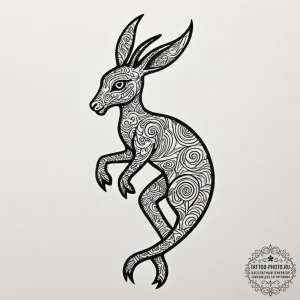 Kokopelli, concept art for tattoo, clean line... - эскиз тату (№1754637440_0, 08.08.2025 07:17) — tattoo-photo.ru