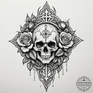 Tattoo design a symbol of unbreakable knotwor... - эскиз тату (№1754641212_0, 08.08.2025 08:20) — tattoo-photo.ru