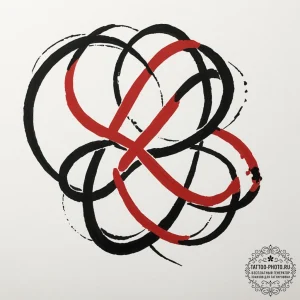 Tattoo sketch an infinity symbol made of two... - эскиз тату (№1754646184_0, 08.08.2025 09:43) — tattoo-photo.ru
