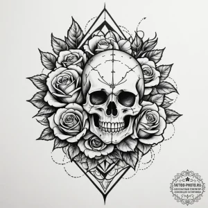 Tattoo design an abstract pattern of overlapp… — эскиз тату (№1754650940_0, 08.08.2025 11:02) — tattoo-photo.ru