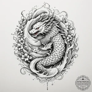 Tattoo design an abstract «flow state» where… — эскиз тату (№1754651141_0, 08.08.2025 11:05) — tattoo-photo.ru