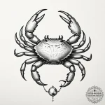 Tattoo design a cancer crab with a tiny pearl… — эскиз тату (№1754652731_0, 08.08.2025 11:32) — tattoo-photo.ru