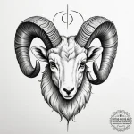 Tattoo sketch an aries ram’s head with subtle… — эскиз тату (№1754652931_0, 08.08.2025 11:35) — tattoo-photo.ru