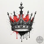 Tattoo sketch a minimalist crown, symbolizing… — эскиз тату (№1754653127_0, 08.08.2025 11:38) — tattoo-photo.ru