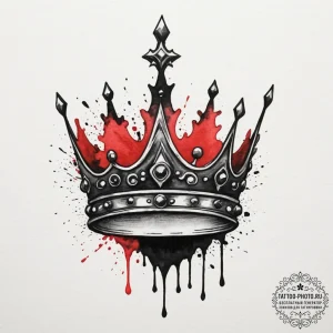 Tattoo sketch a minimalist crown, symbolizing… — эскиз тату (№1754653127_0, 08.08.2025 11:38) — tattoo-photo.ru