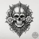 Tattoo sketch a detailed rendering of a knigh… — эскиз тату (№1754653520_0, 08.08.2025 11:45) — tattoo-photo.ru