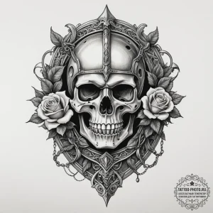 Tattoo sketch a detailed rendering of a knigh… — эскиз тату (№1754653520_0, 08.08.2025 11:45) — tattoo-photo.ru