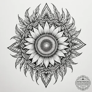 Tattoo design: a neo-traditional kolovrat, su… — эскиз тату (№1754653716_0, 08.08.2025 11:48) — tattoo-photo.ru