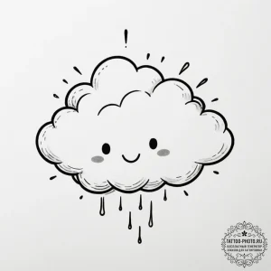Tattoo sketch a small, whimsical drawing of a… — эскиз тату (№1754661250_0, 08.08.2025 13:54) — tattoo-photo.ru