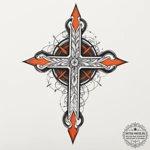 Orange, tattoo sketch design, black and red i… — эскиз тату (№1754663031_0, 08.08.2025 14:23) — tattoo-photo.ru