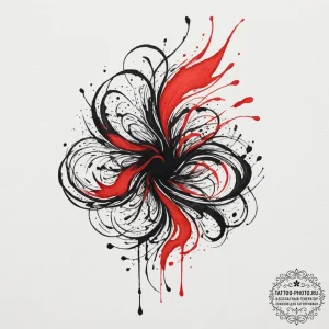 Tattoo sketch an abstract representation of f… — эскиз тату (№1754663626_0, 08.08.2025 14:33) — tattoo-photo.ru