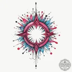 Ruby, tattoo drawing outline, watercolor tatt… — эскиз тату (№1754664413_0, 08.08.2025 14:46) — tattoo-photo.ru