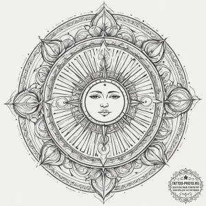 Tattoo design a zodiac glyph created by overl... - эскиз тату (№1754667598_0, 08.08.2025 15:39) — tattoo-photo.ru