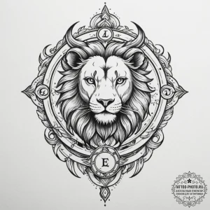Tattoo design a zodiac sign with a background... - эскиз тату (№1754667990_0, 08.08.2025 15:46) — tattoo-photo.ru