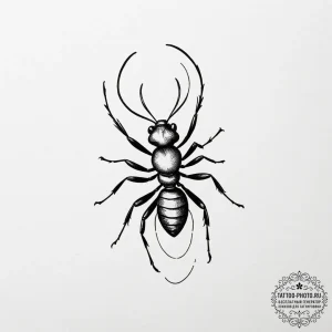 Ant, tattoo drawing outline, bold outlines, t... - эскиз тату (№1754672160_0, 08.08.2025 16:56) — tattoo-photo.ru