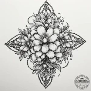 Tattoo design a delicate string of pearls int... - эскиз тату (№1754677156_0, 08.08.2025 18:19) — tattoo-photo.ru