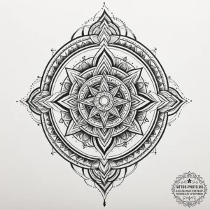 Tattoo sketch a magical staff with an element... - эскиз тату (№1754678561_0, 08.08.2025 18:42) — tattoo-photo.ru