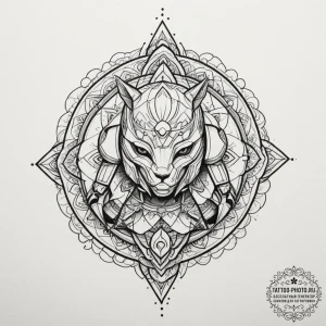 Tattoo design a robotic animal companion, sle... - эскиз тату (№1754679169_0, 08.08.2025 18:52) — tattoo-photo.ru