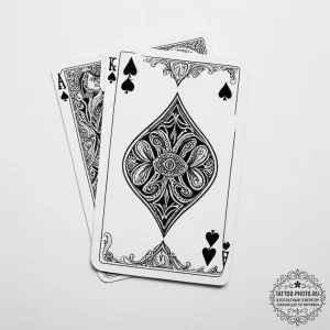 Playing card hand (e.g., a royal flush) - эскиз тату (№1754682173_0, 08.08.2025 19:42) — tattoo-photo.ru