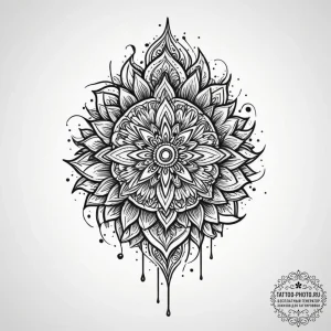 The colorful chaos of the holi festival in in... - эскиз тату (№1754683790_0, 08.08.2025 20:09) — tattoo-photo.ru