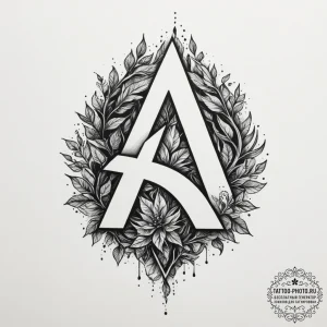 138. tattoo sketch: "ud" rune with elements o... - эскиз тату (№1754687422_0, 08.08.2025 21:10) — tattoo-photo.ru
