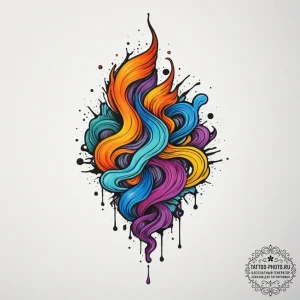 Tattoo sketch a powerful tremor rippling thro... - эскиз тату (№1754687625_0, 08.08.2025 21:13) — tattoo-photo.ru