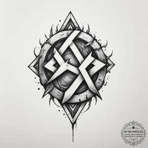 76. tattoo sketch: the rune "sila," depicted... - эскиз тату (№1754690642_0, 08.08.2025 22:04) — tattoo-photo.ru