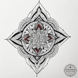 Tattoo design an abstract mosaic of different... - эскиз тату (№1754691650_0, 08.08.2025 22:20) — tattoo-photo.ru