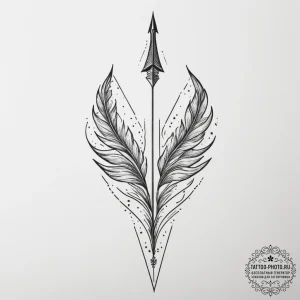 Tattoo design a subtle 'respawn' arrow linewo... - эскиз тату (№1754693244_0, 08.08.2025 22:47) — tattoo-photo.ru