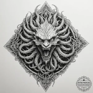 A demogorgon from stranger things, artistic t... - эскиз тату (№1754693645_0, 08.08.2025 22:54) — tattoo-photo.ru