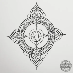 Tattoo design an abstract "aura" surrounding... - эскиз тату (№1754694233_0, 08.08.2025 23:03) — tattoo-photo.ru