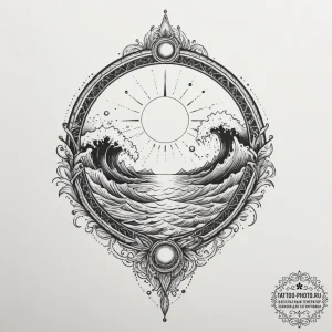 Tattoo design an abstract representation of t... - эскиз тату (№1754694430_0, 08.08.2025 23:07) — tattoo-photo.ru
