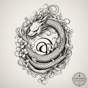 An ampersand symbol, tattoo drawing outline,... - эскиз тату (№1754696197_0, 08.08.2025 23:36) — tattoo-photo.ru