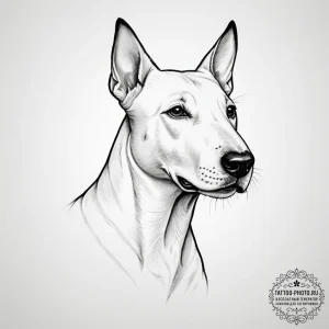 Bull terrier - эскиз тату (№1754696589_0, 08.08.2025 23:43) — tattoo-photo.ru