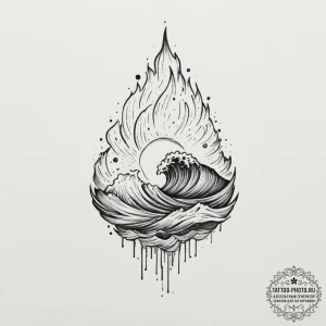 Tattoo sketch a minimalist wave on the wrist.... - эскиз тату (№1754700326_0, 09.08.2025 00:45) — tattoo-photo.ru